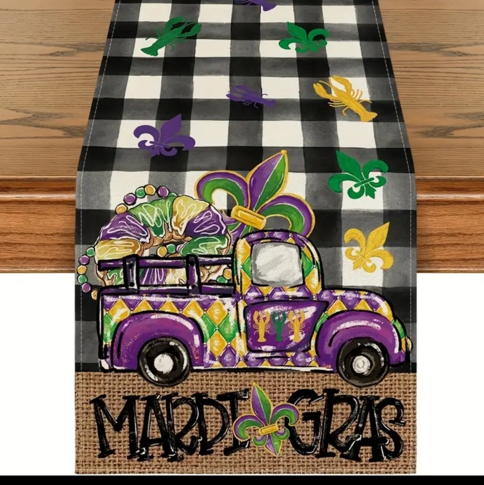 Mardi Gras Table Runner
